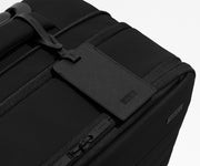 Black leather luggage on that comes with the Softside suitcase